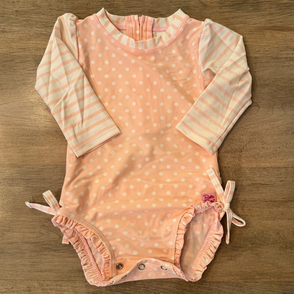 RuffleButts One Piece Bathing Suit Swim Suit Size 6-12 Months